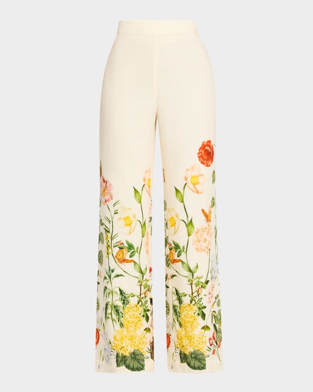 Mayflower Floral Wide-Leg Pants